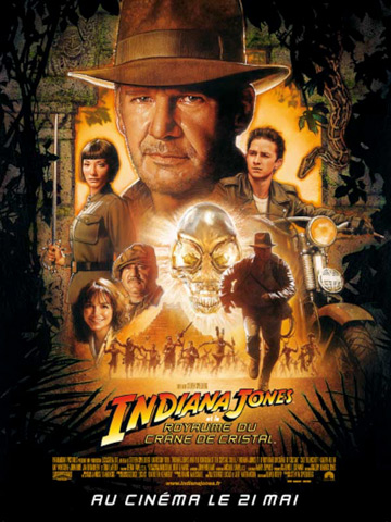 affiche de Indiana Jones et le Royaume du Crane de Cristal